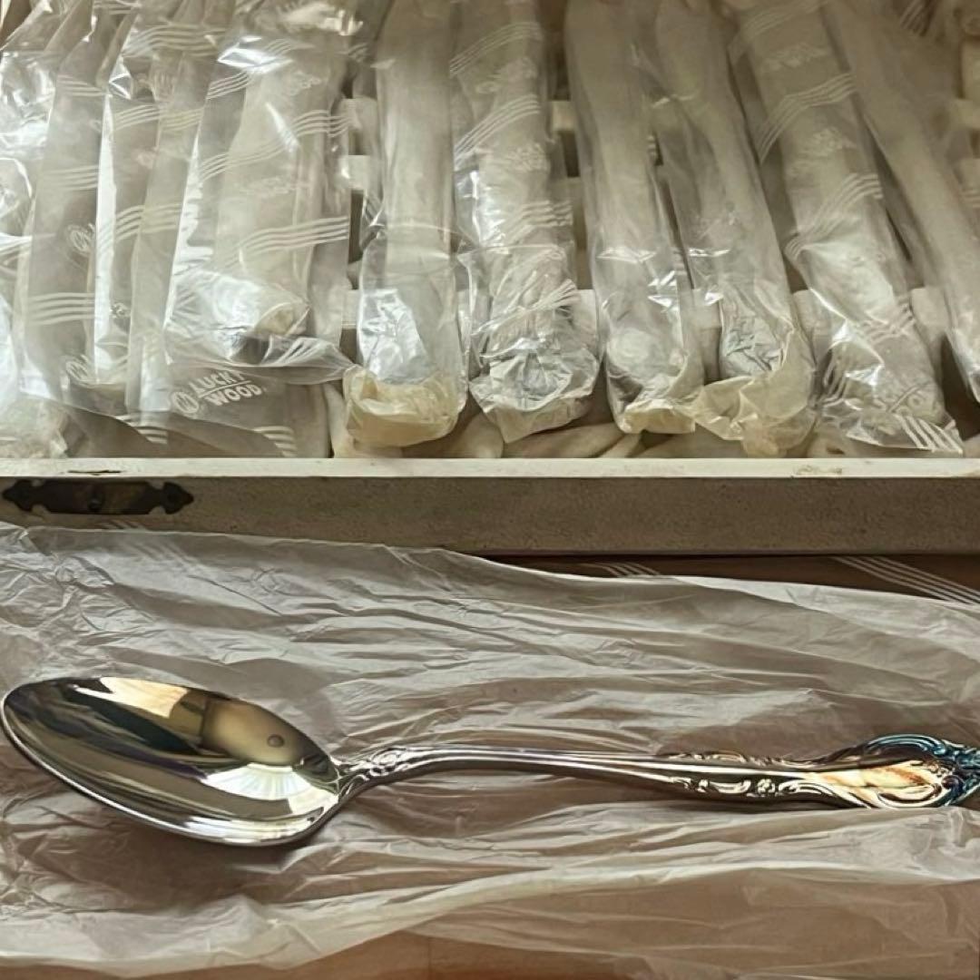 【未使用品】ラッキーウッド　シルバーカトラリー オルレアン ディナーセット