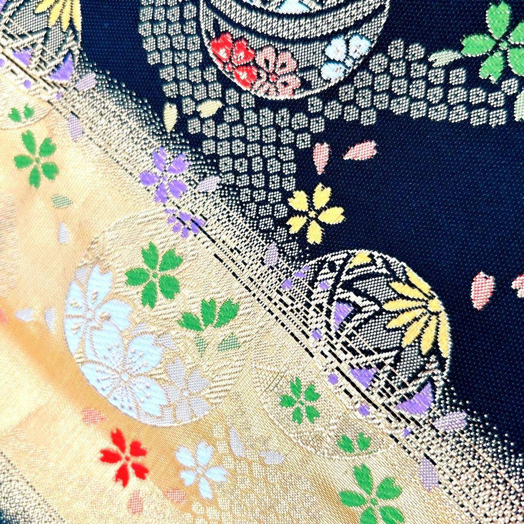 セット　七五三７歳女の子　着物＆帯＆袖無長襦袢＆小物　サーモンピンク　花御所車