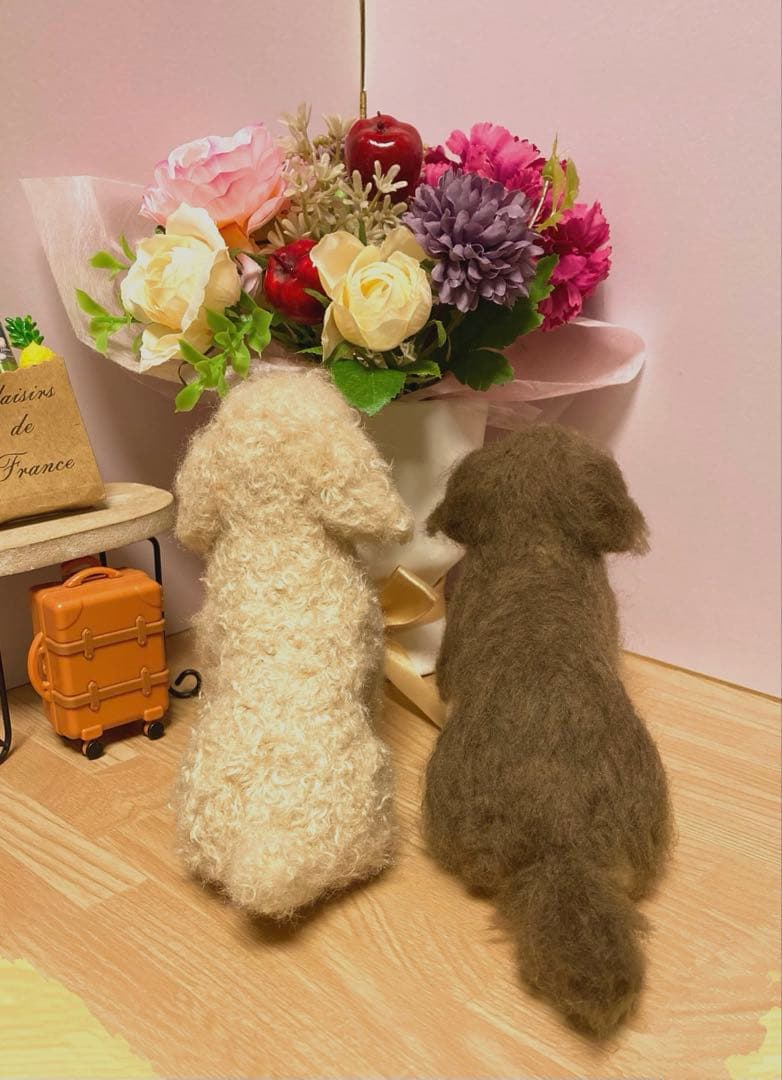 ミニチュアダックス♡トイプードル　羊毛フェルト