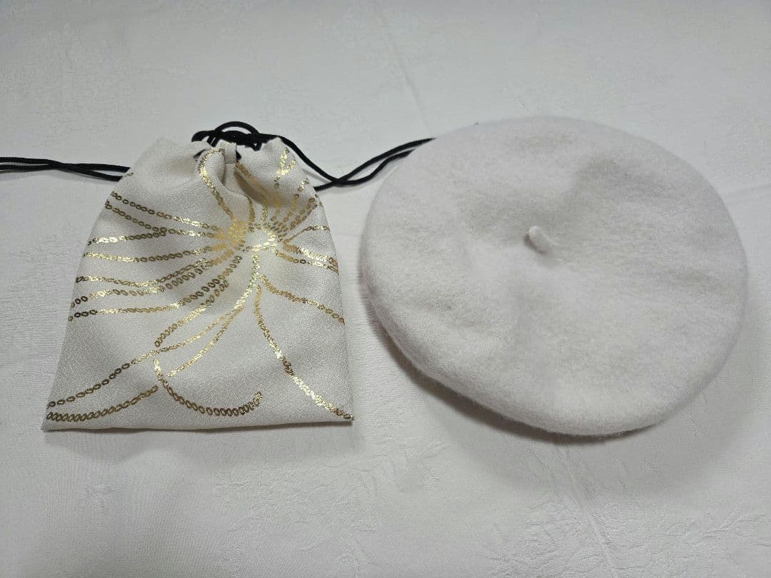 【値下げ中】utatane 七五三 被布コートセット ベージュ金彩×ミント七宝