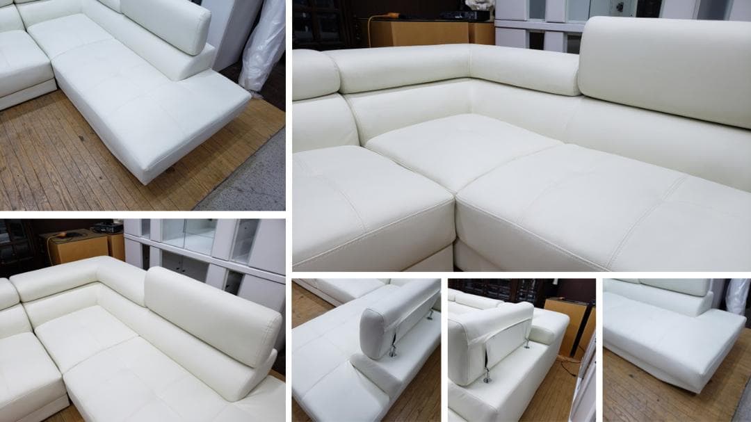 H6　美品　合皮　コーナーソファセット