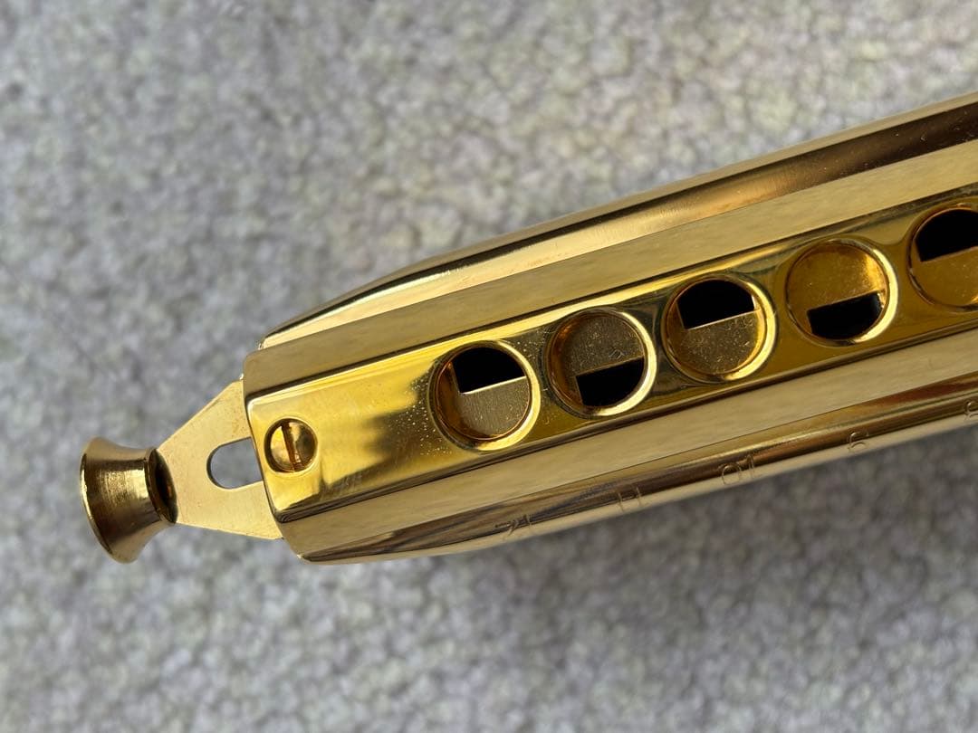 Hohner Super 64 Chromonica Harmonica Gold Finish with Case Unused
