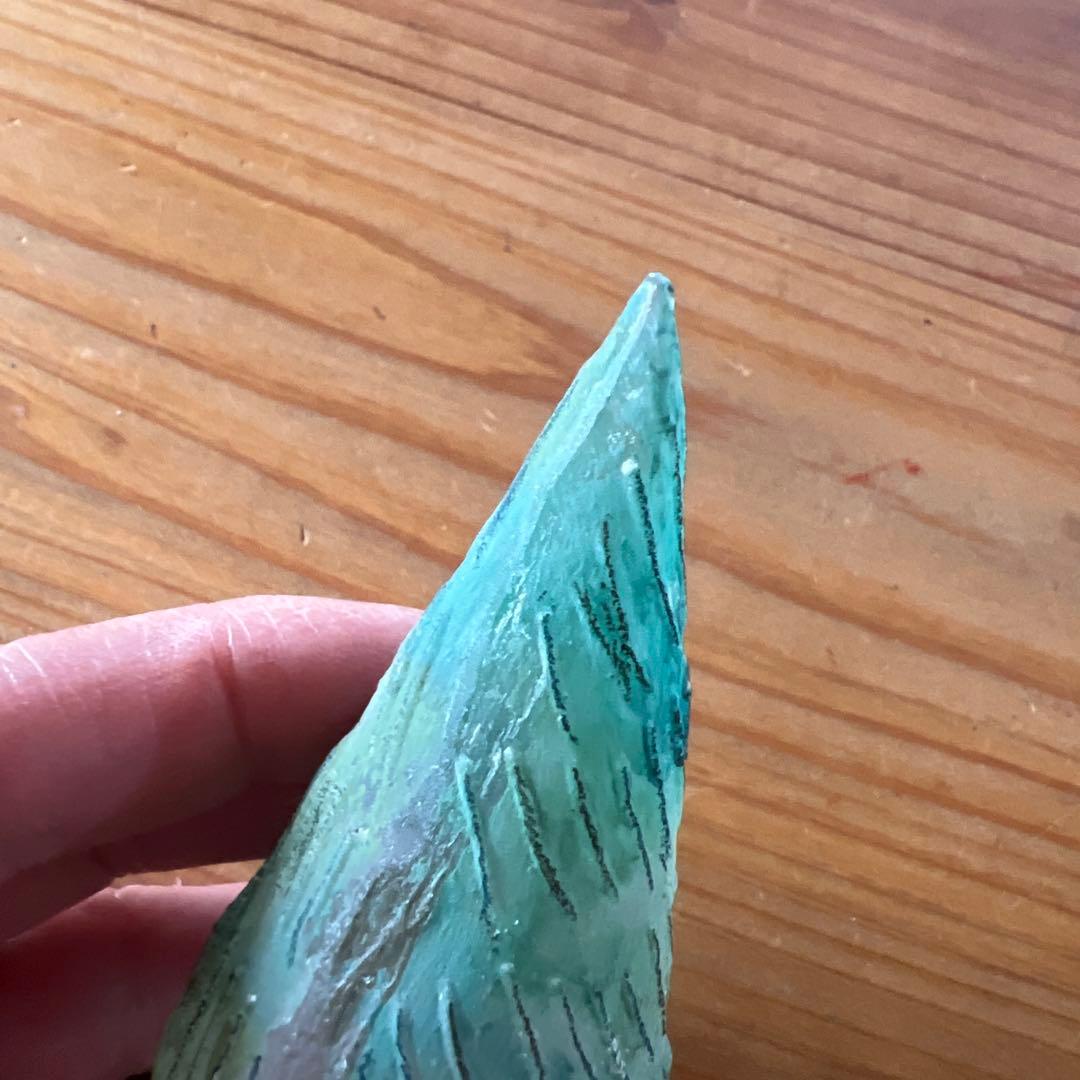 A小　ガラス作家　安達知江　木　クリスマスツリー　型置物 グリーン