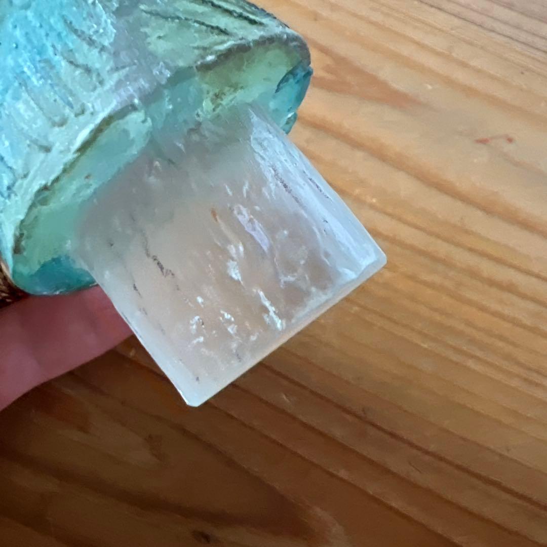 A小　ガラス作家　安達知江　木　クリスマスツリー　型置物 グリーン