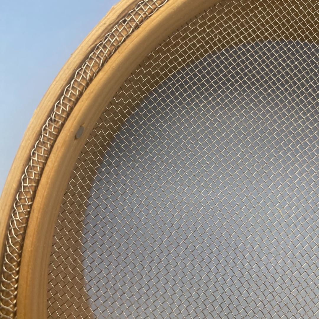 m*9様 籐製とおし（8寸）　と木枠ふるい 　2個セット（中古品）