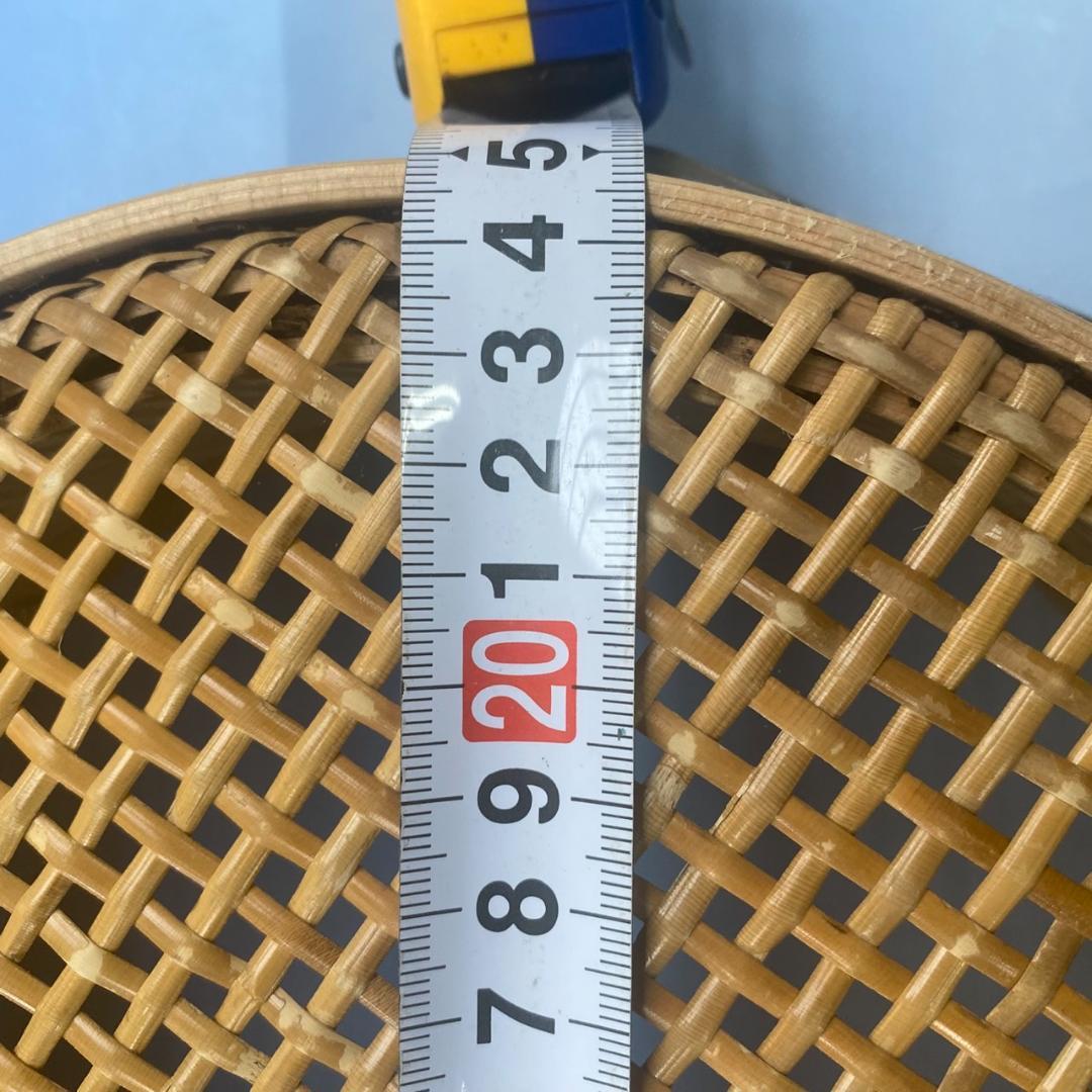 m*9様 籐製とおし（8寸）　と木枠ふるい 　2個セット（中古品）