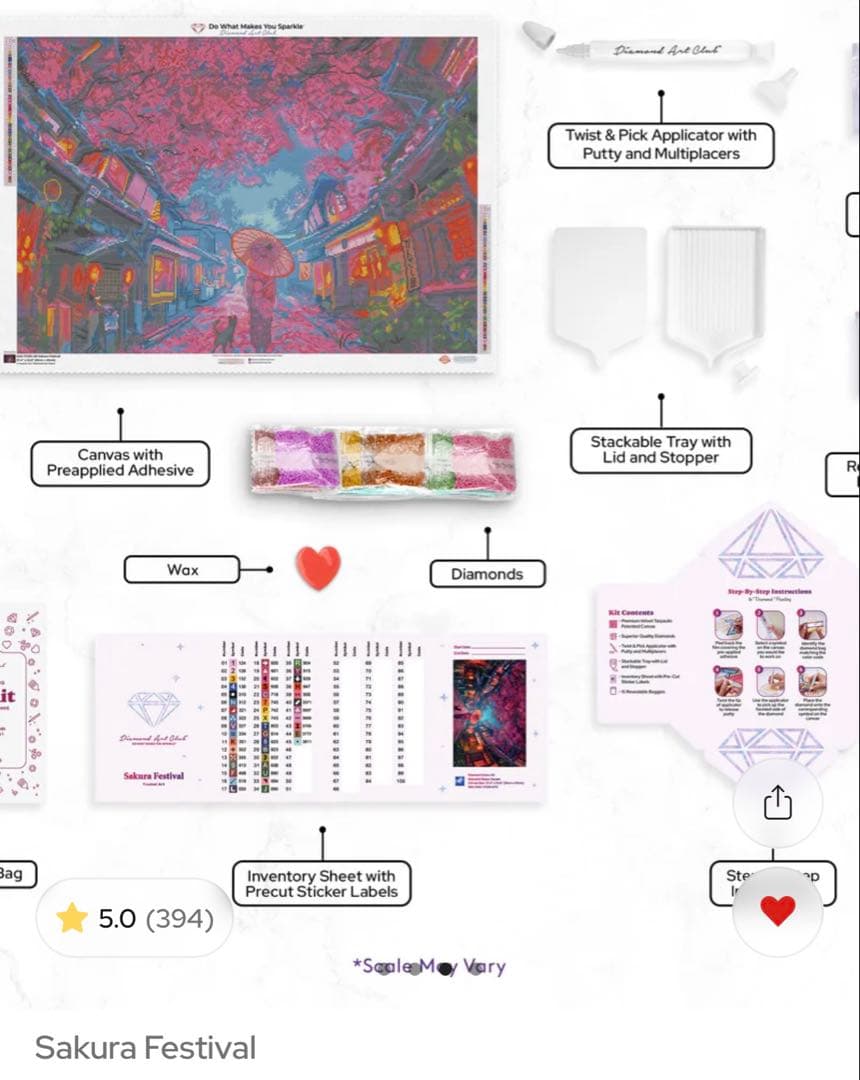 新品未開封　ダイヤモンドアートクラブ　SakuraFestival