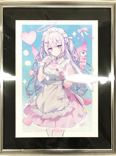 ★【未使用】イコモチ コモチ展～CHIFFON～ 先生直筆サイン入り複製イラスト 50枚限定】 イコモチ先生直筆サイン入り X-ART製 オーロラアート