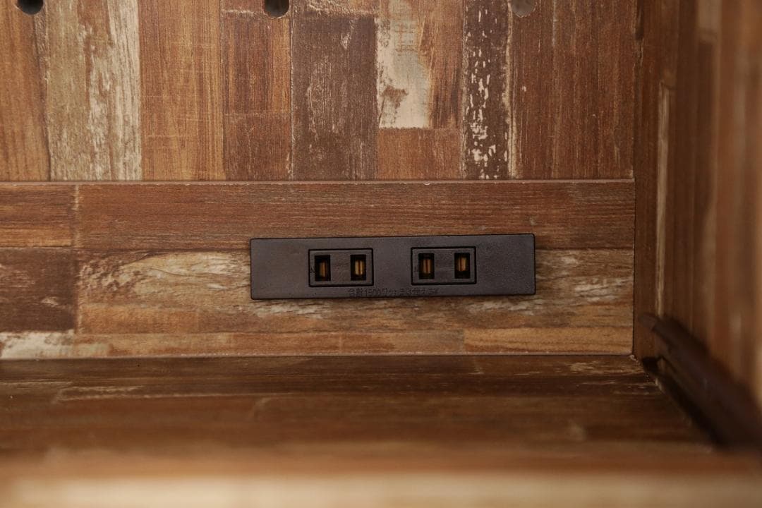 《新品・送料無料》Cave 寄木柄80cmレンジ台キャスター付き