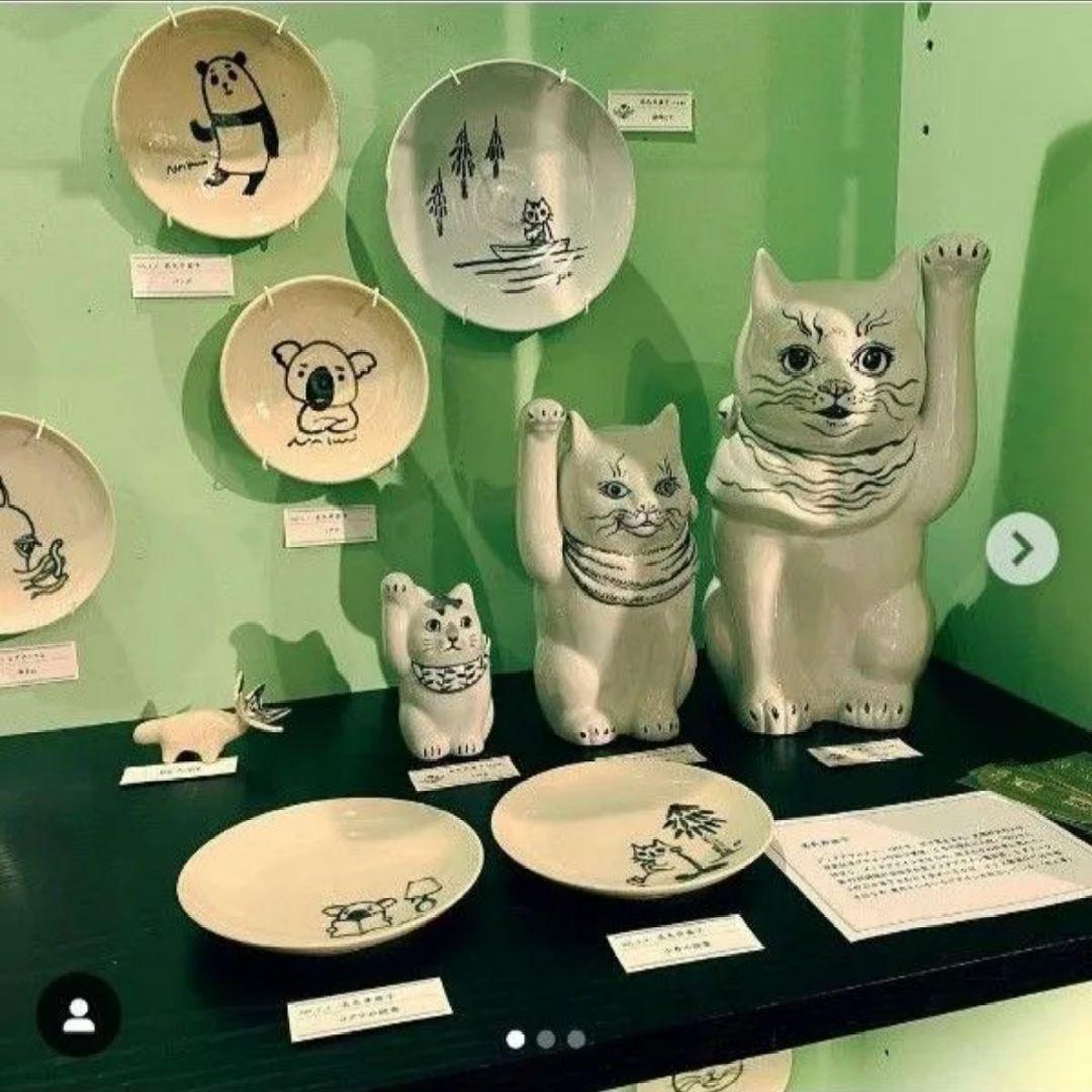 ヒグチユウコ 直筆絵付け 絵皿 8人の陶磁器展 直筆サイン プレート 木箱入り