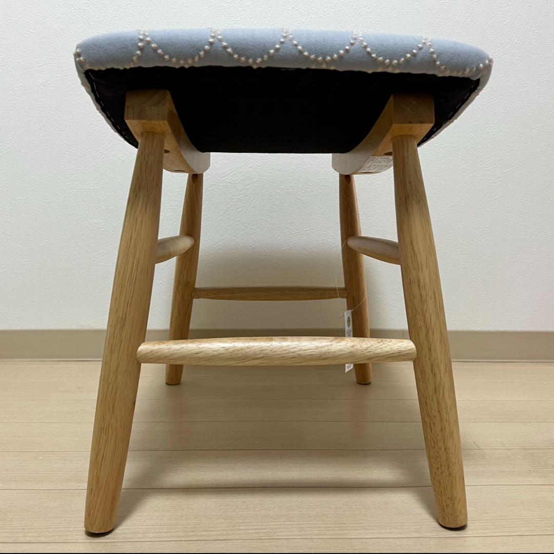 ミナペルホネン スツール タンバリン 丸脚 【ライトグレー/ネイビー】 椅子