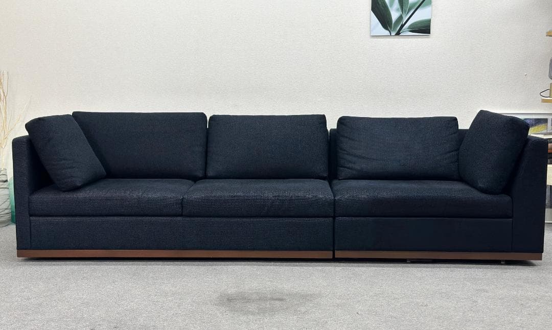 ■リッツウェル■GINA　モジュラー　3Pソファ　セパレート　ファブリック　濃紺