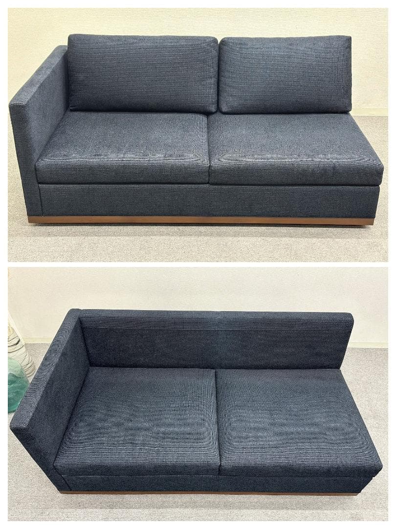 ■リッツウェル■GINA　モジュラー　3Pソファ　セパレート　ファブリック　濃紺