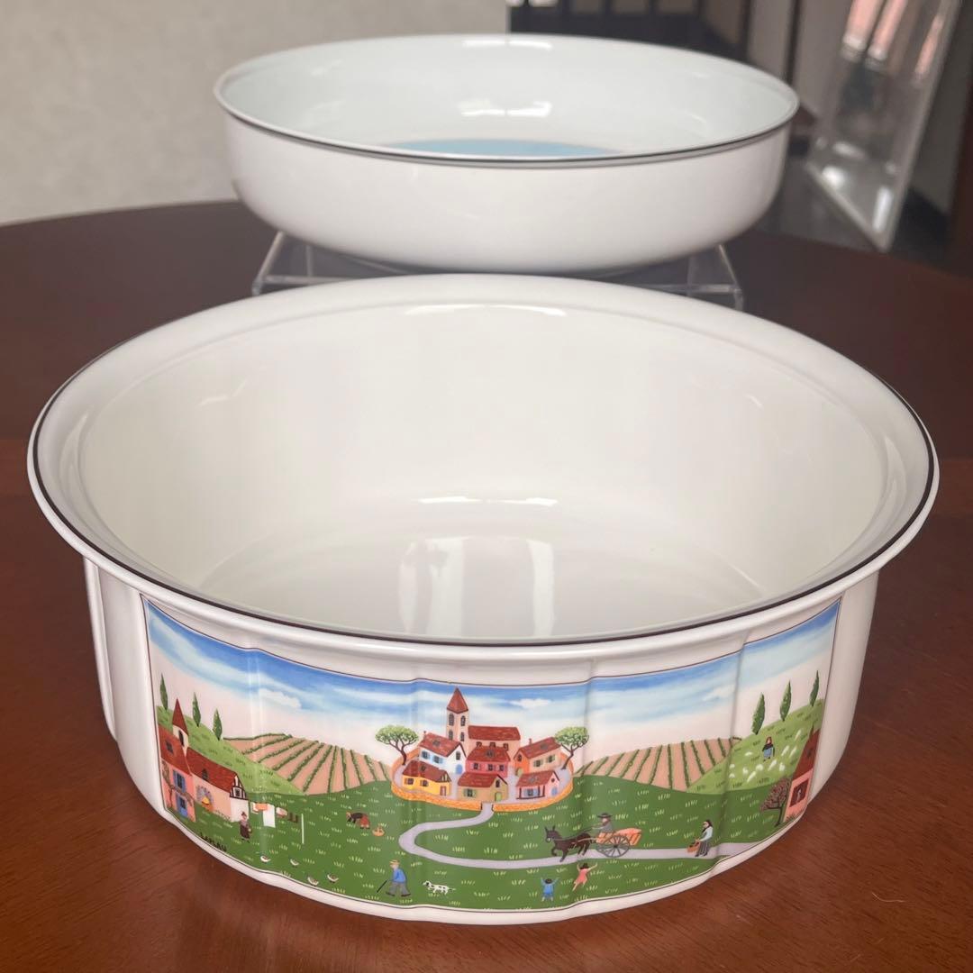 【レア美品】ビレロイ＆ボッホ★ナイーフ★ラージココット、ボウル