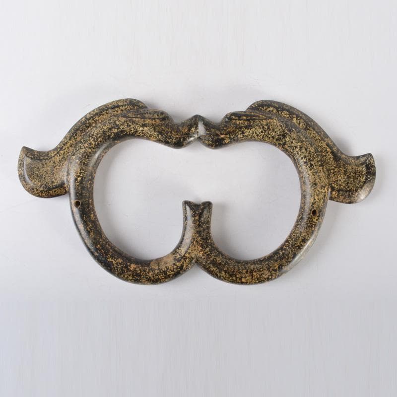 中国　玉石彫刻　神獣刻　玉器　玉壁　V　5141