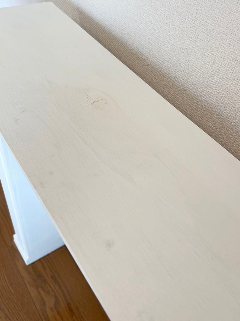 W90 マントルピース　ホワイト ミルクペイント　木製　シャビー