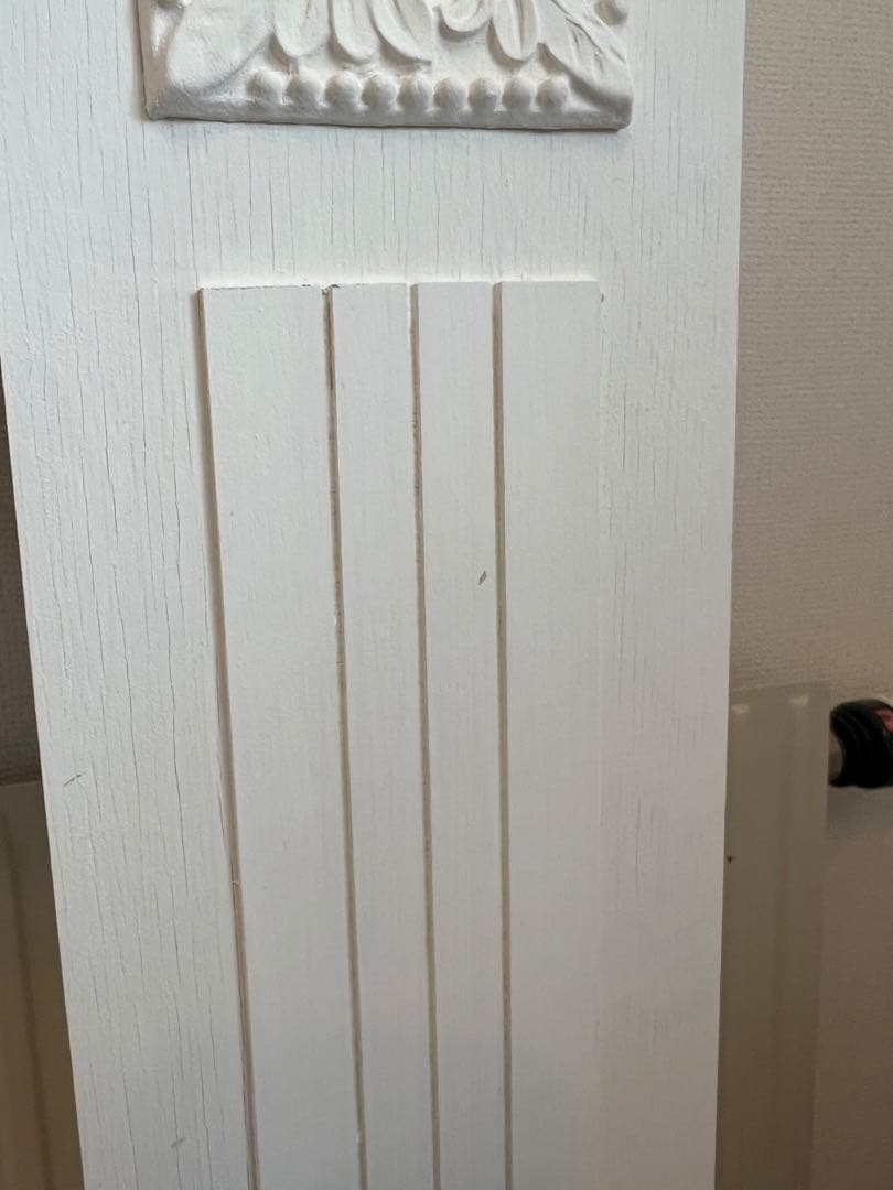 W90 マントルピース　ホワイト ミルクペイント　木製　シャビー