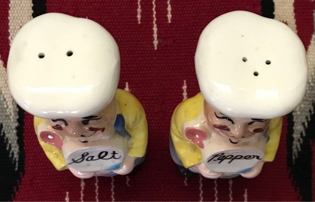 超レア 日本製 50's-60's Salt&Pepper 陶器 調味料入れ
