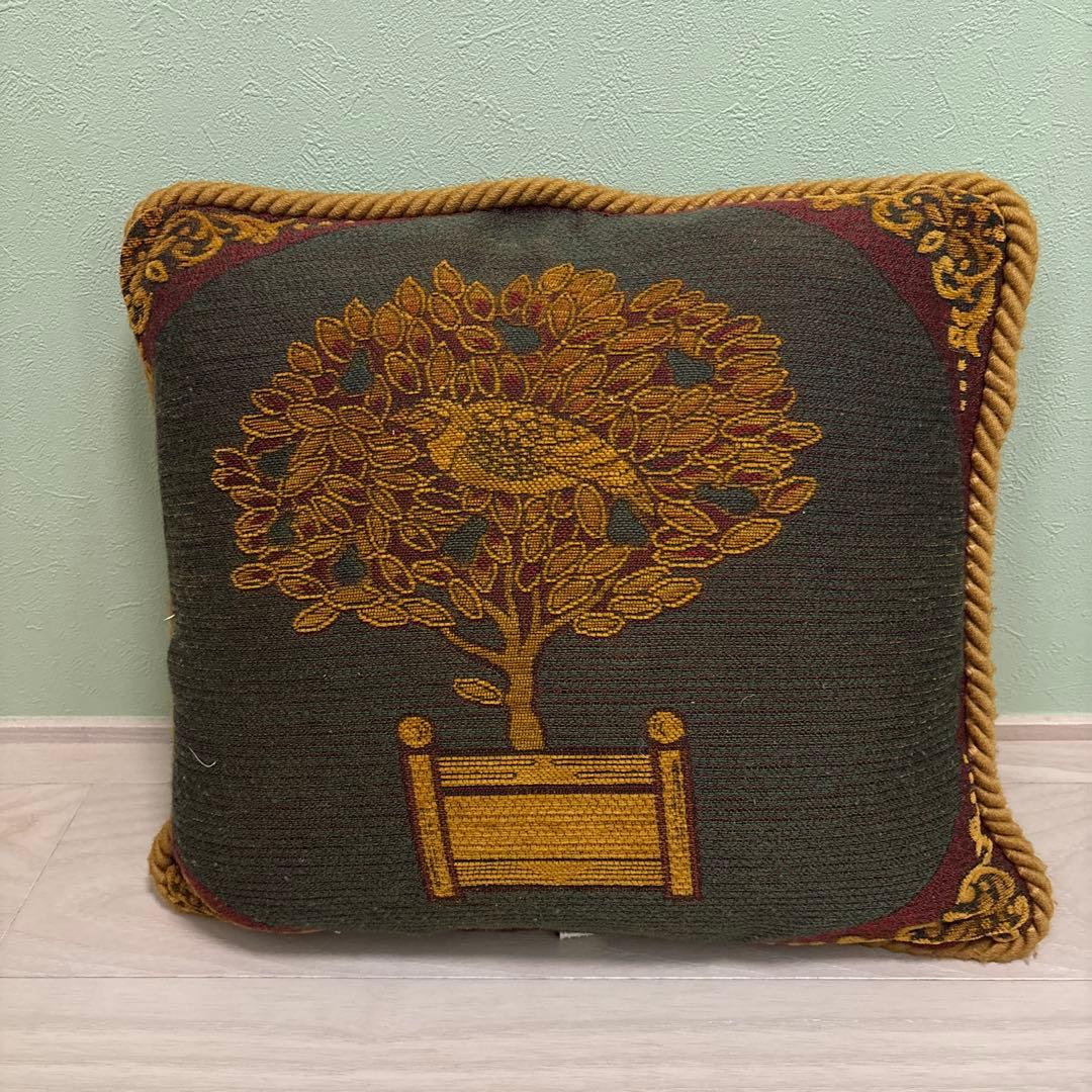 マルベリー　ホーム　木と鳥のデザイン クッションカバー 2個セット