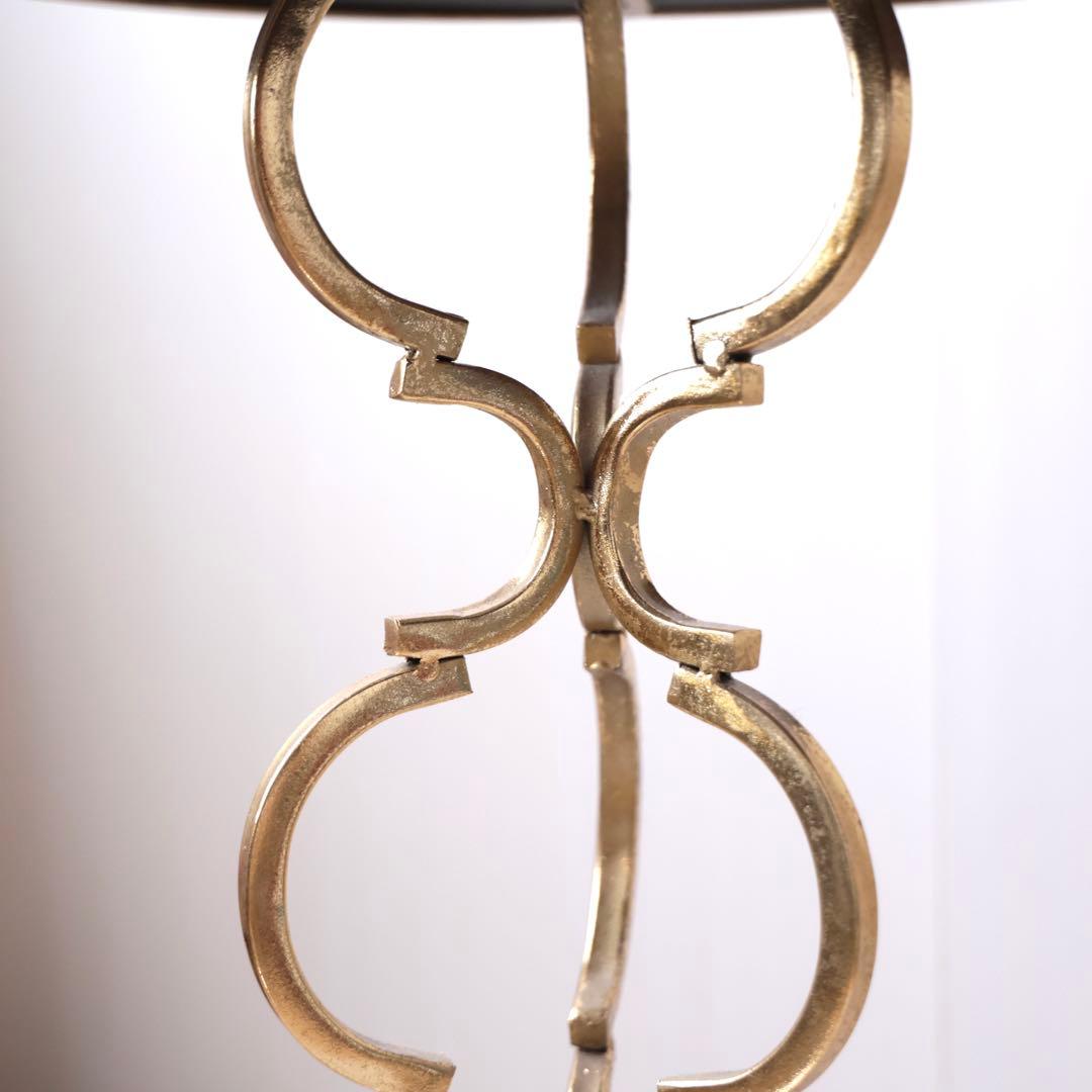 サイドテーブル　ゴールド　大理石風　アンティーク調