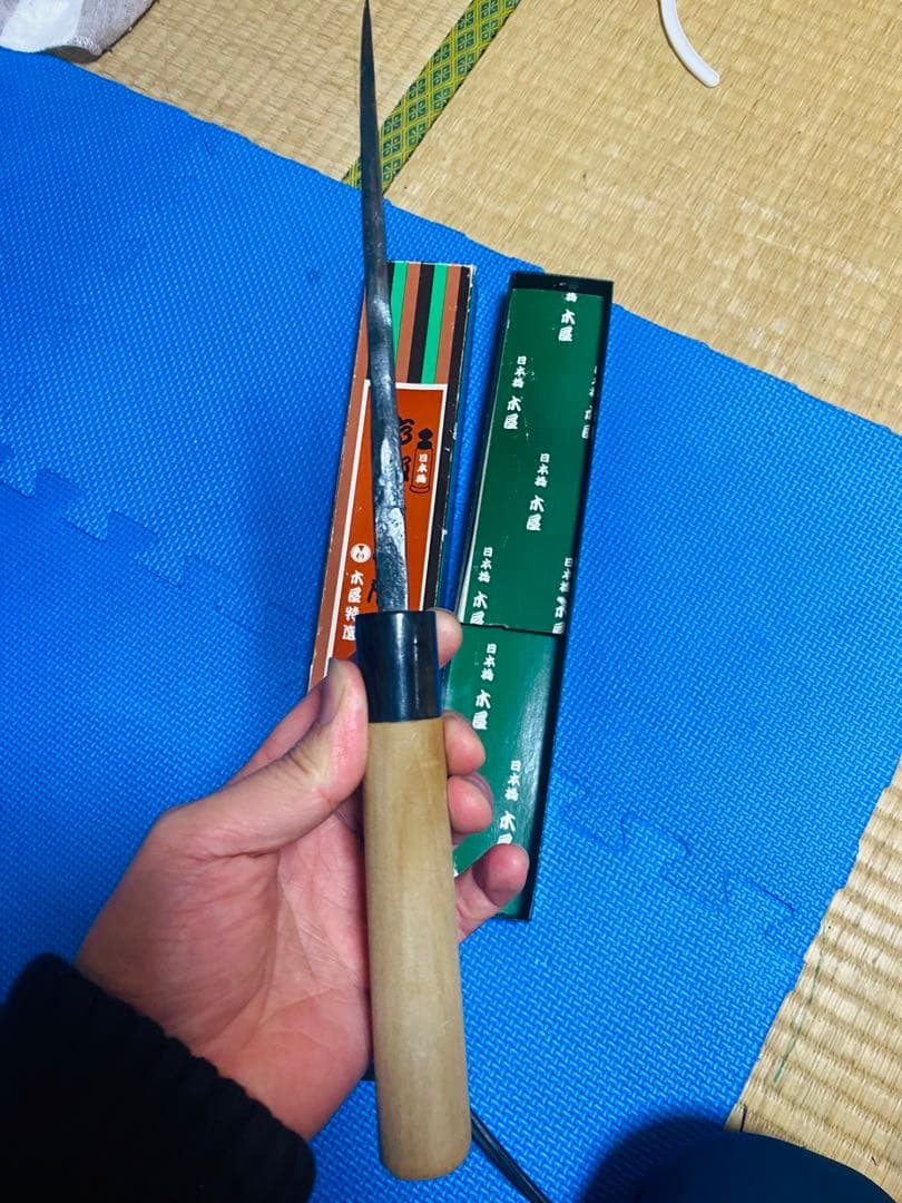 木屋出刃 青い紙 本水牛角 - メルカリ