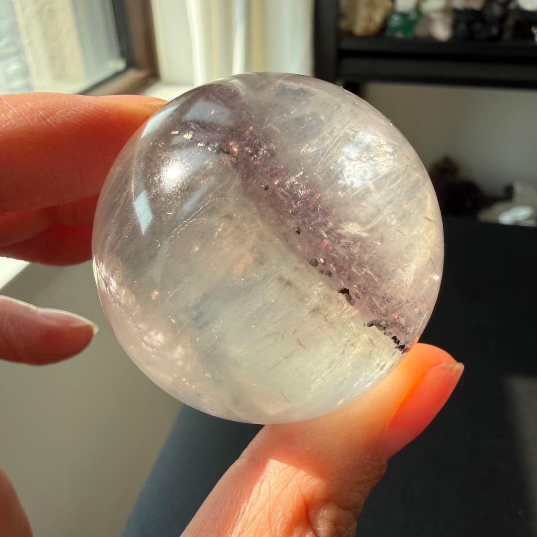 【g's hako】パイライト共生フローライトのスフィアNO.021113