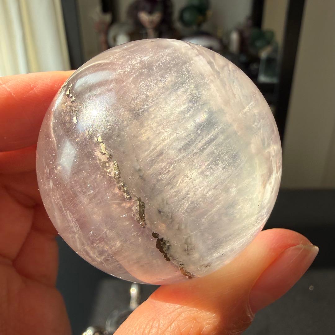 【g's hako】パイライト共生フローライトのスフィアNO.021113