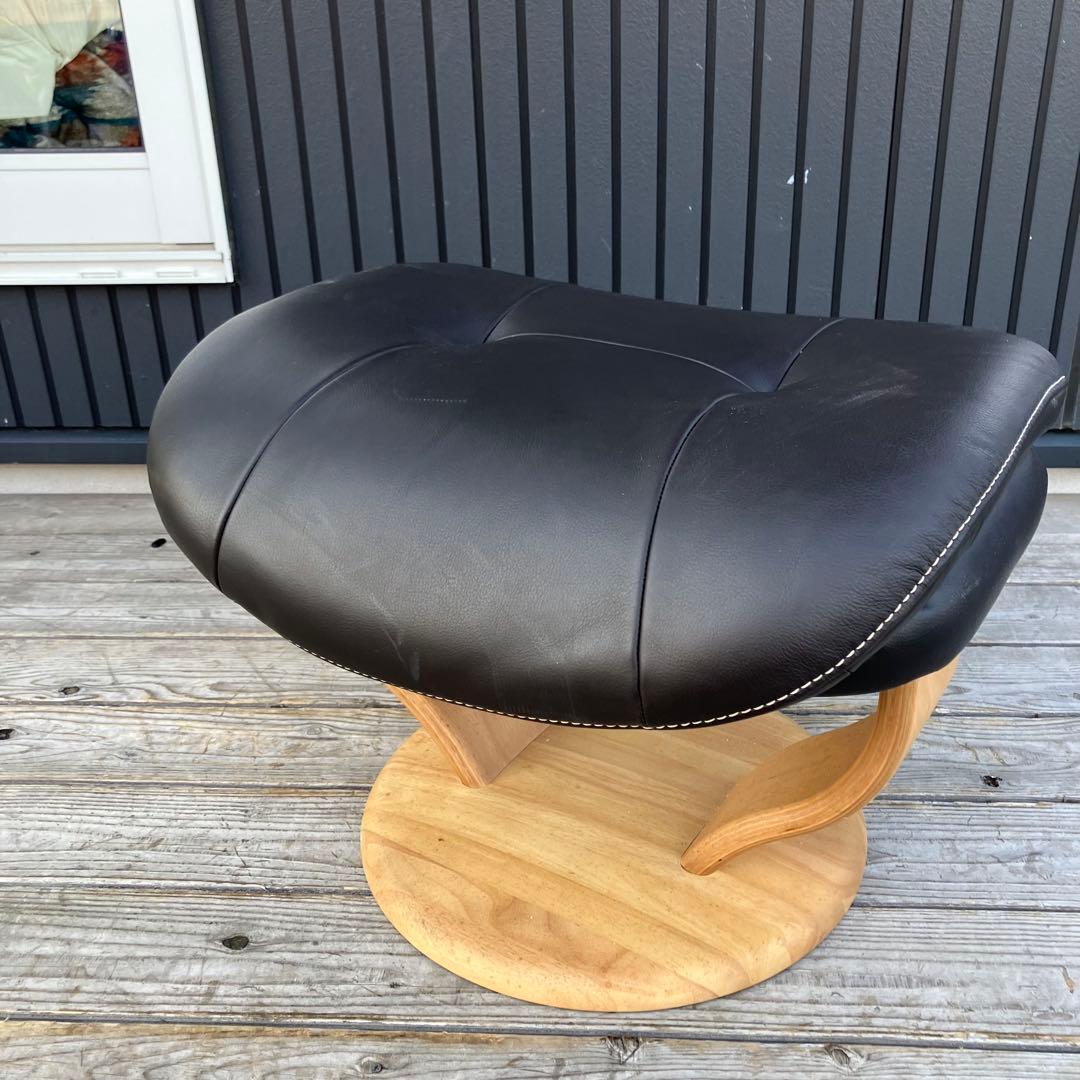 北欧レトロ カリモク ザファースト リクライナーオットマンスツール 椅子 木製