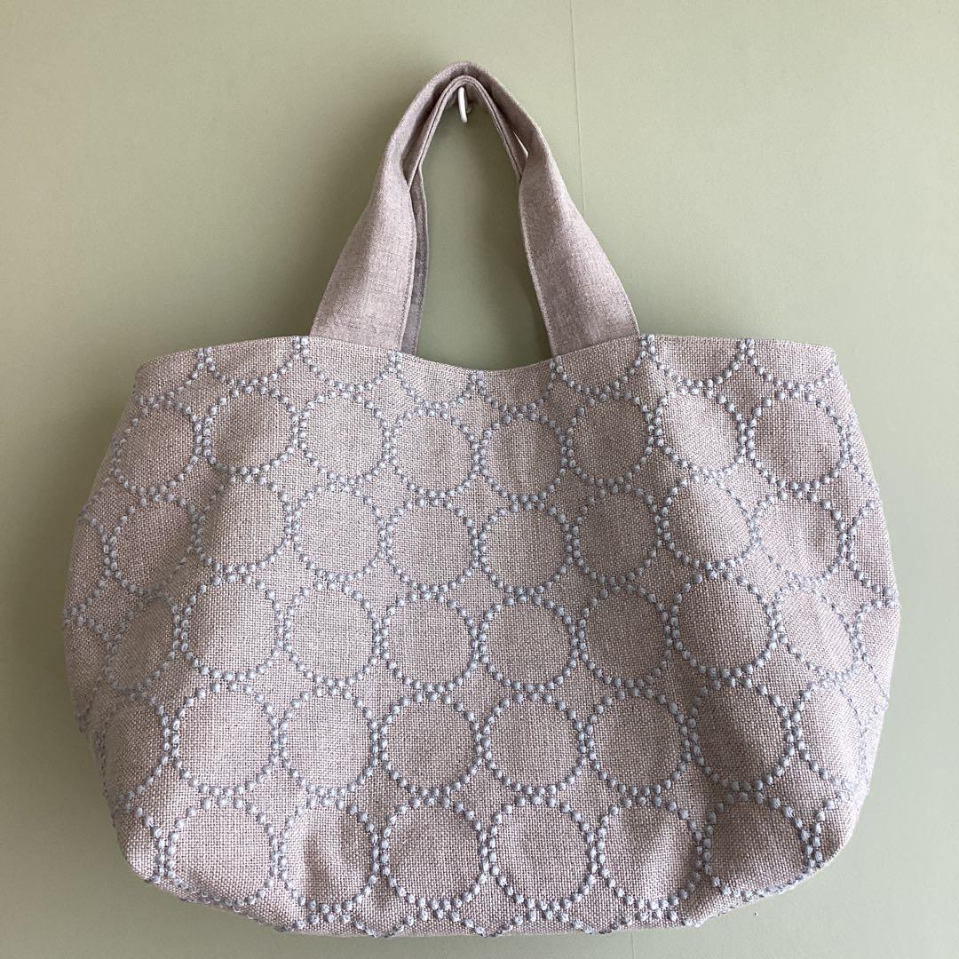 ミナペルホネンタンバリン両面でトートバッグ ハンドメイド