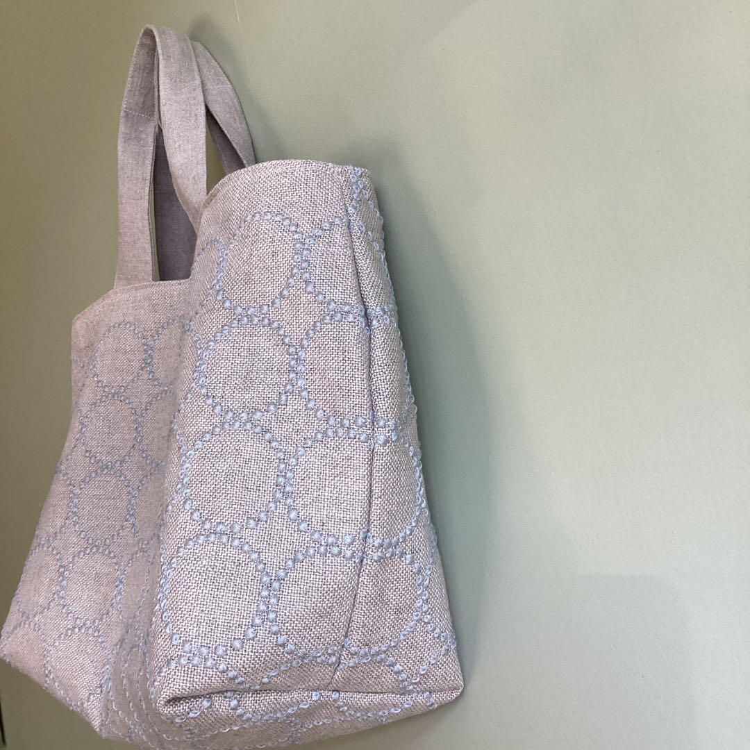 ミナペルホネンタンバリン両面でトートバッグ ハンドメイド