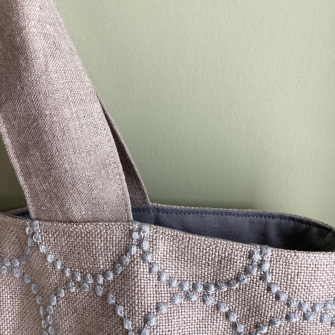 ミナペルホネンタンバリン両面でトートバッグ ハンドメイド