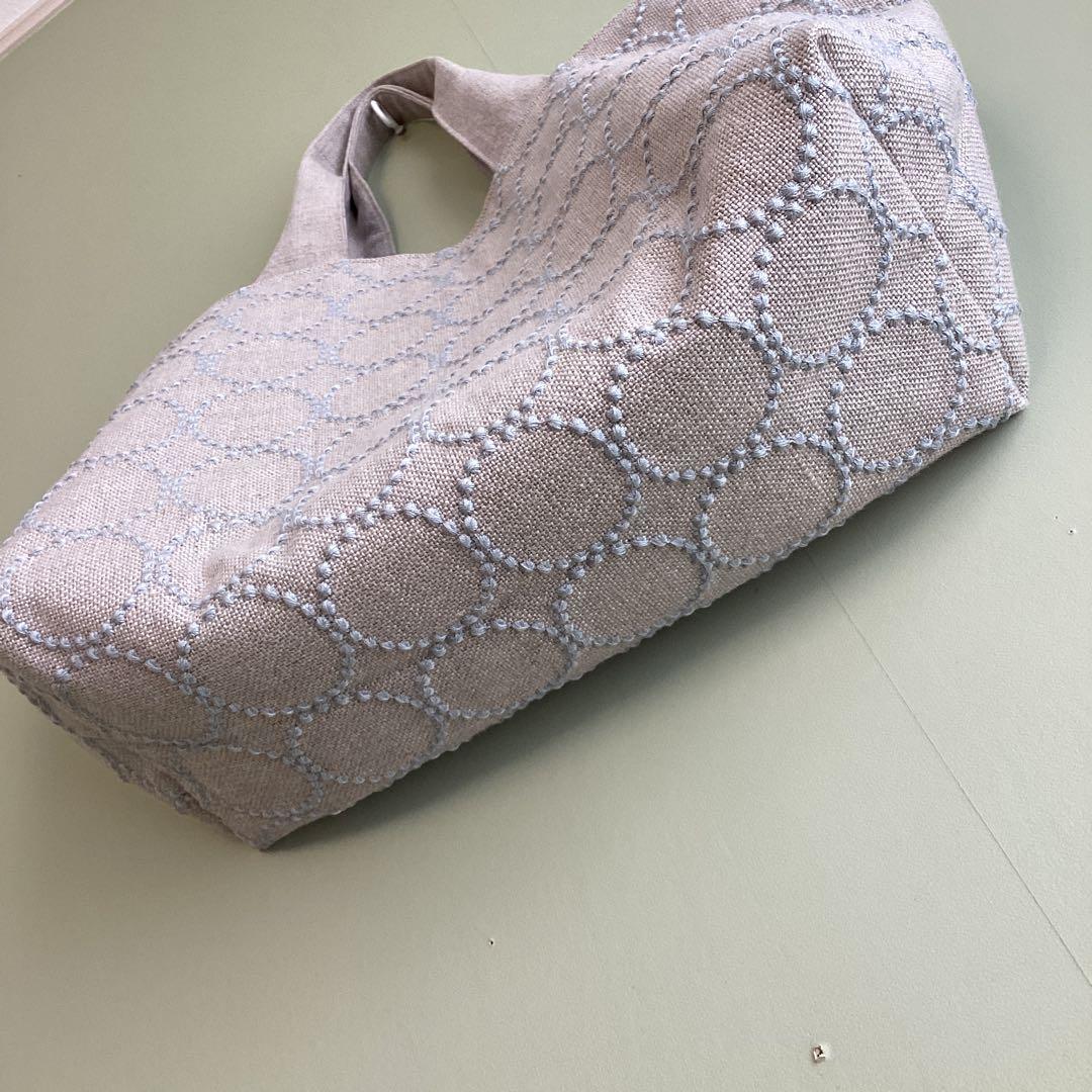 ミナペルホネンタンバリン両面でトートバッグ ハンドメイド