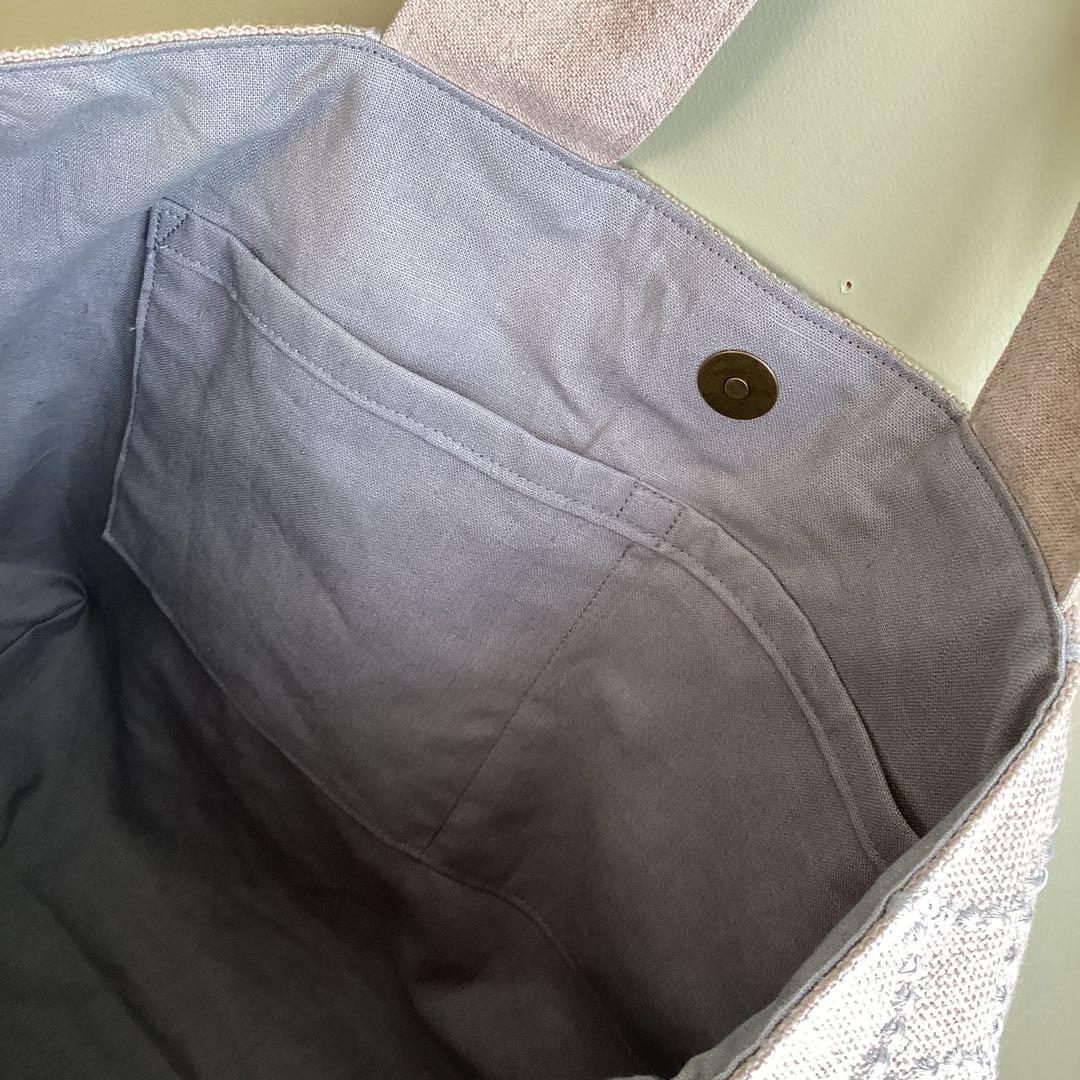 ミナペルホネンタンバリン両面でトートバッグ ハンドメイド