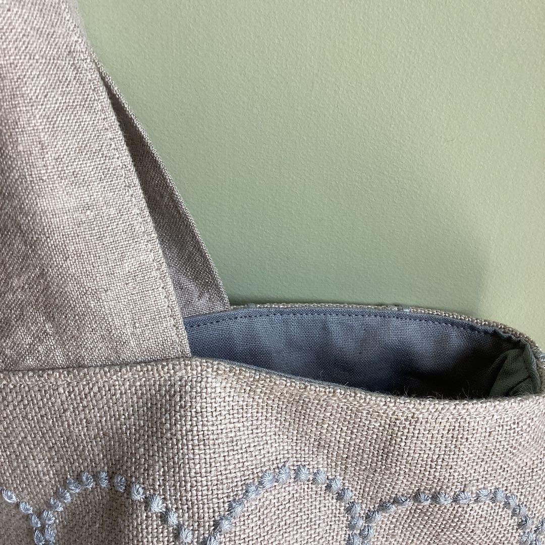 ミナペルホネンタンバリン両面でトートバッグ ハンドメイド