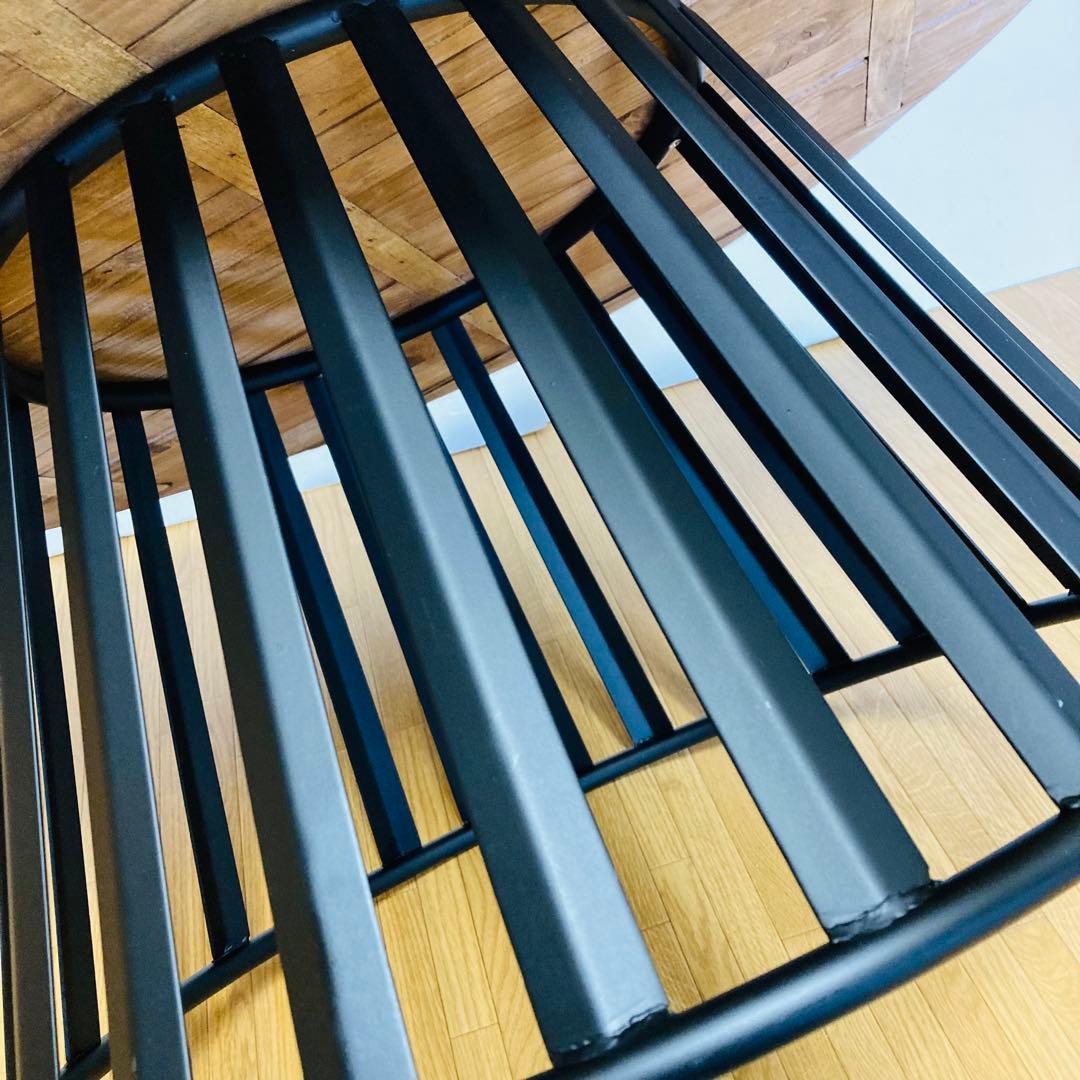 ローテーブル　リビングテーブル　丸テーブル　木製　幅90cm ヴィンテージ