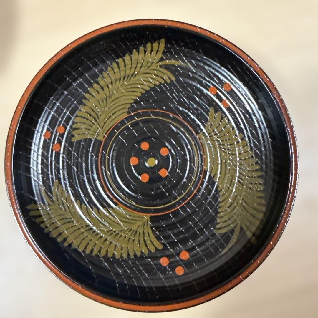 【平安表派 川瀬表完作 佐野長寛写？　 変絵 銘々皿×10客】天然木製