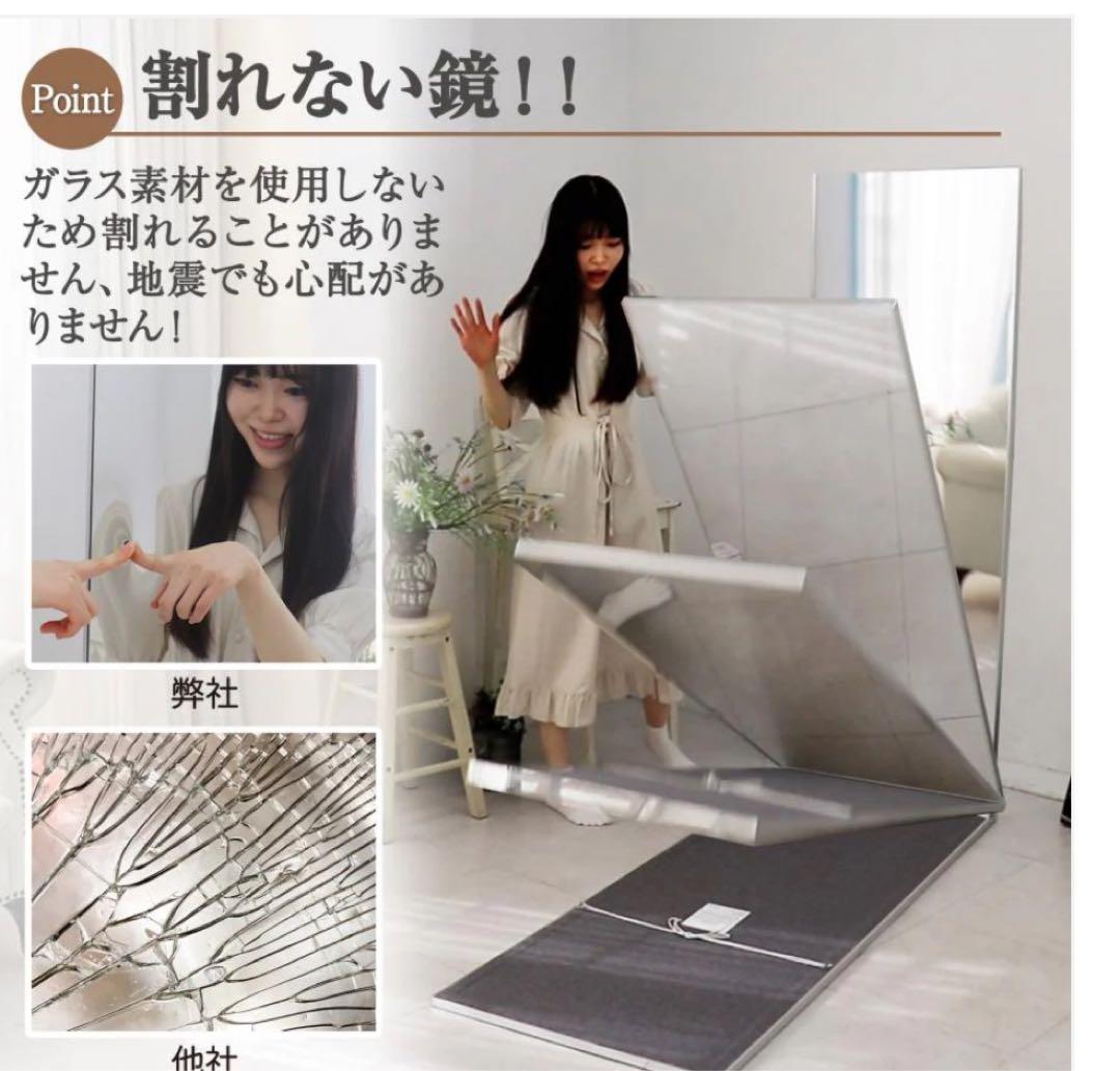 #2299 軽壁掛け鏡160x60cm木