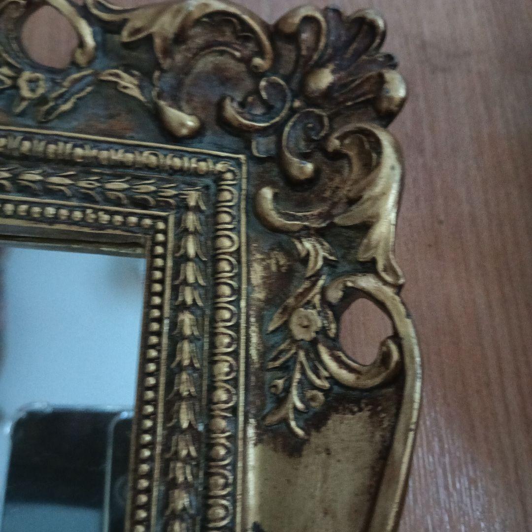 美品　ロココ調アンティーク仕上げ　鏡2枚セット
