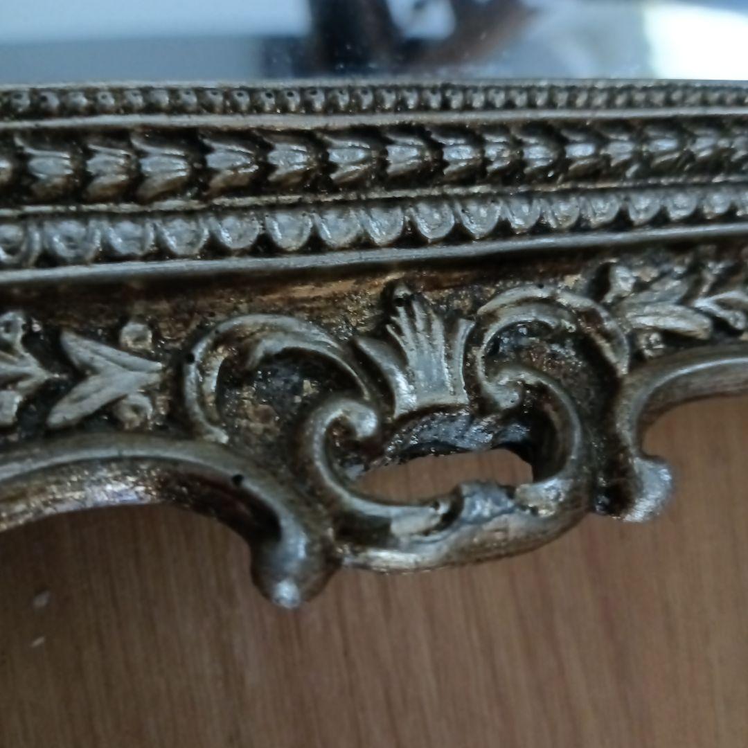 美品　ロココ調アンティーク仕上げ　鏡2枚セット