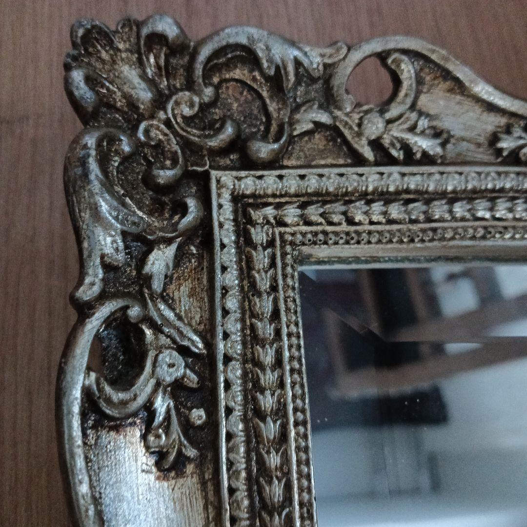 美品　ロココ調アンティーク仕上げ　鏡2枚セット