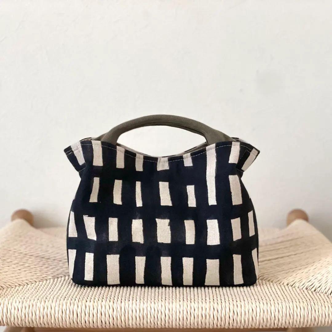 ⚮̈ミナペルホネン　sora check black ヌッピバッグＳ