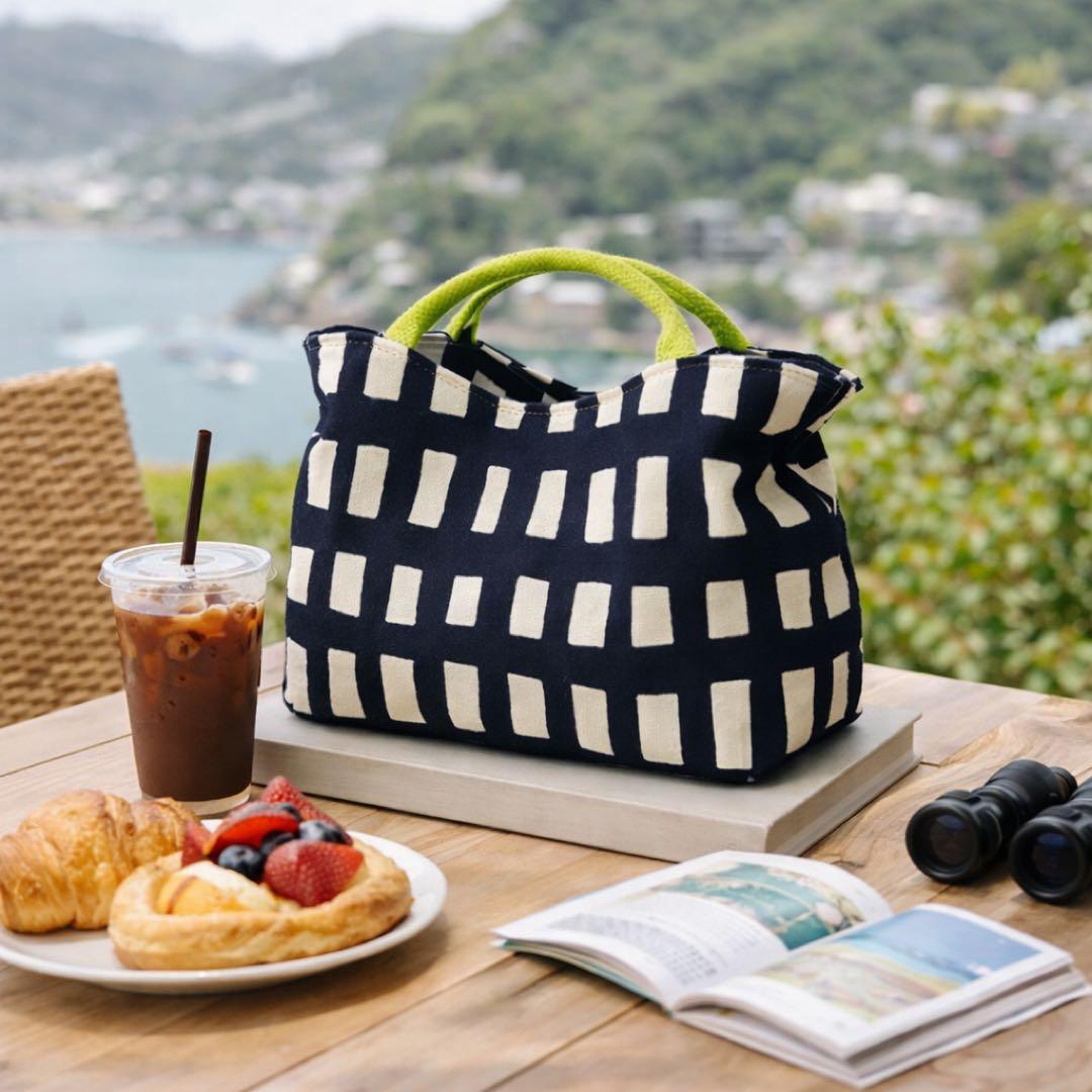 ⚮̈ミナペルホネン　sora check black ヌッピバッグＳ