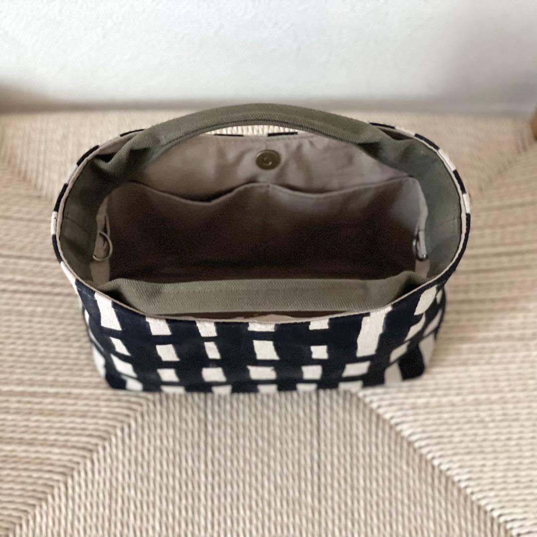 ⚮̈ミナペルホネン　sora check black ヌッピバッグＳ