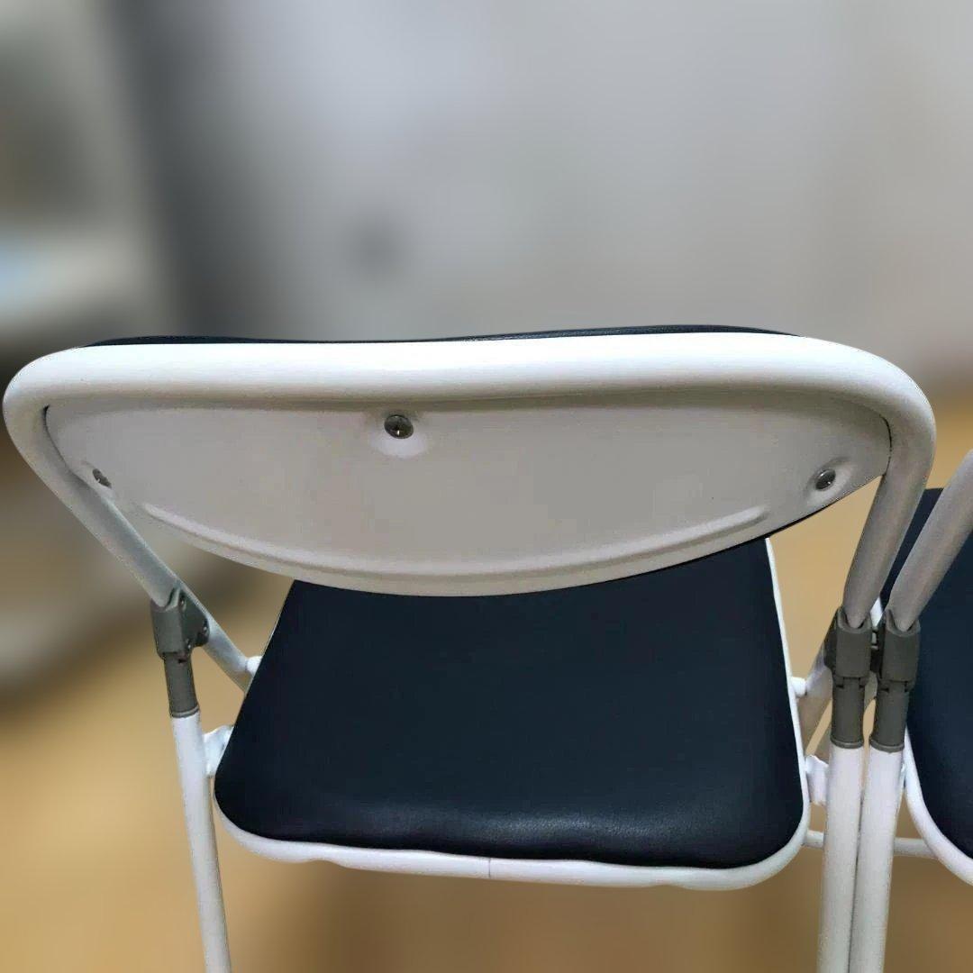 sana　４脚セット①　藤沢工業 折り畳パイプ椅子 2脚セット88338