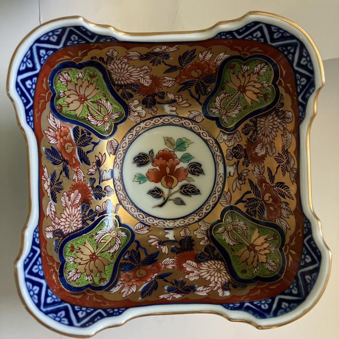 有田焼 賞美堂 日肥其泉 昭和年製 極錦金彩 古伊万里 様式 四方小鉢揃 五客