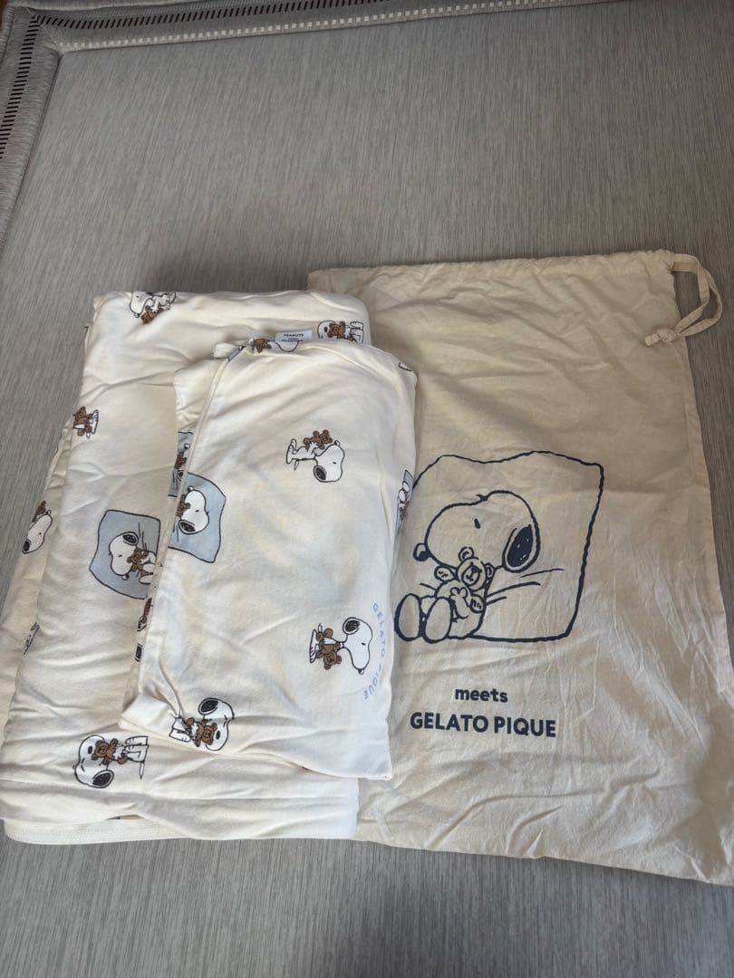 【PEANUTS】【Sleep】SNOOPY×BEAR 総柄2点セットシングル