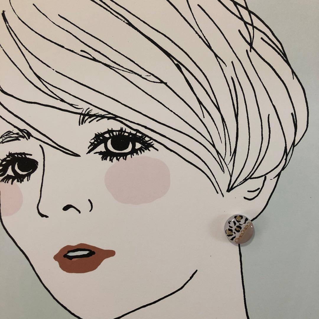 R-653 ✴︎レジンカボション✴︎アニマル柄モカベージュ5種♡⁎⁺˳