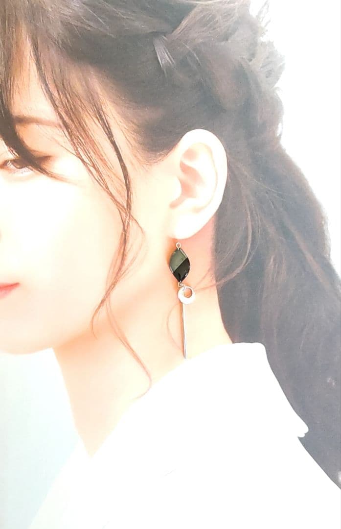（保留）ブラックツートーン×シルバースティック　ピアス＊イヤリング