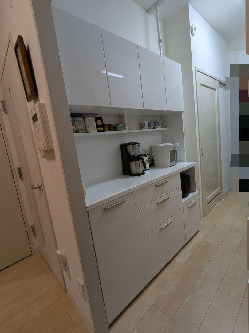 【ramu】ニトリ 幅140cm キッチンボード ソレル 140KB WH