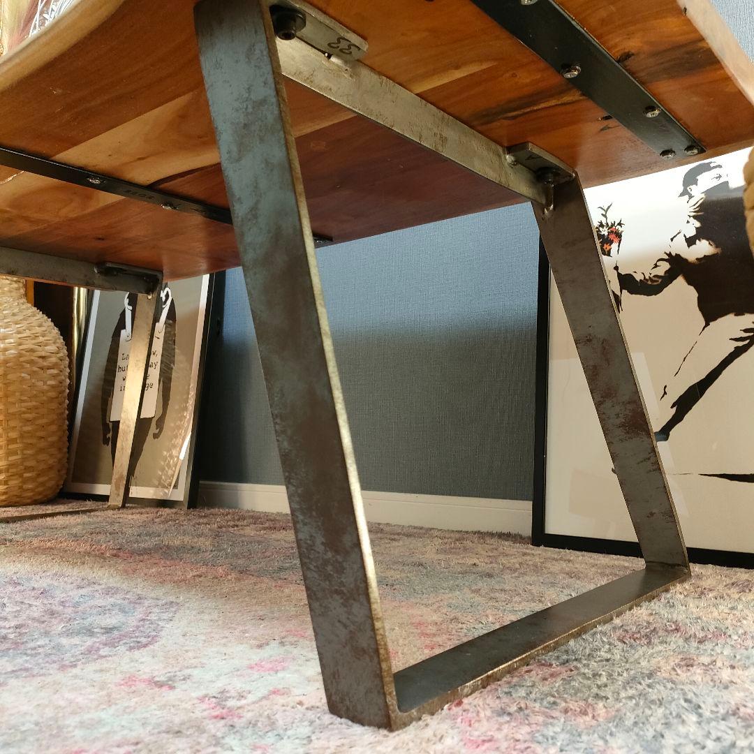 NOCE ノーチェ アカシア天然木無垢材 コーヒーテーブル アイアン脚